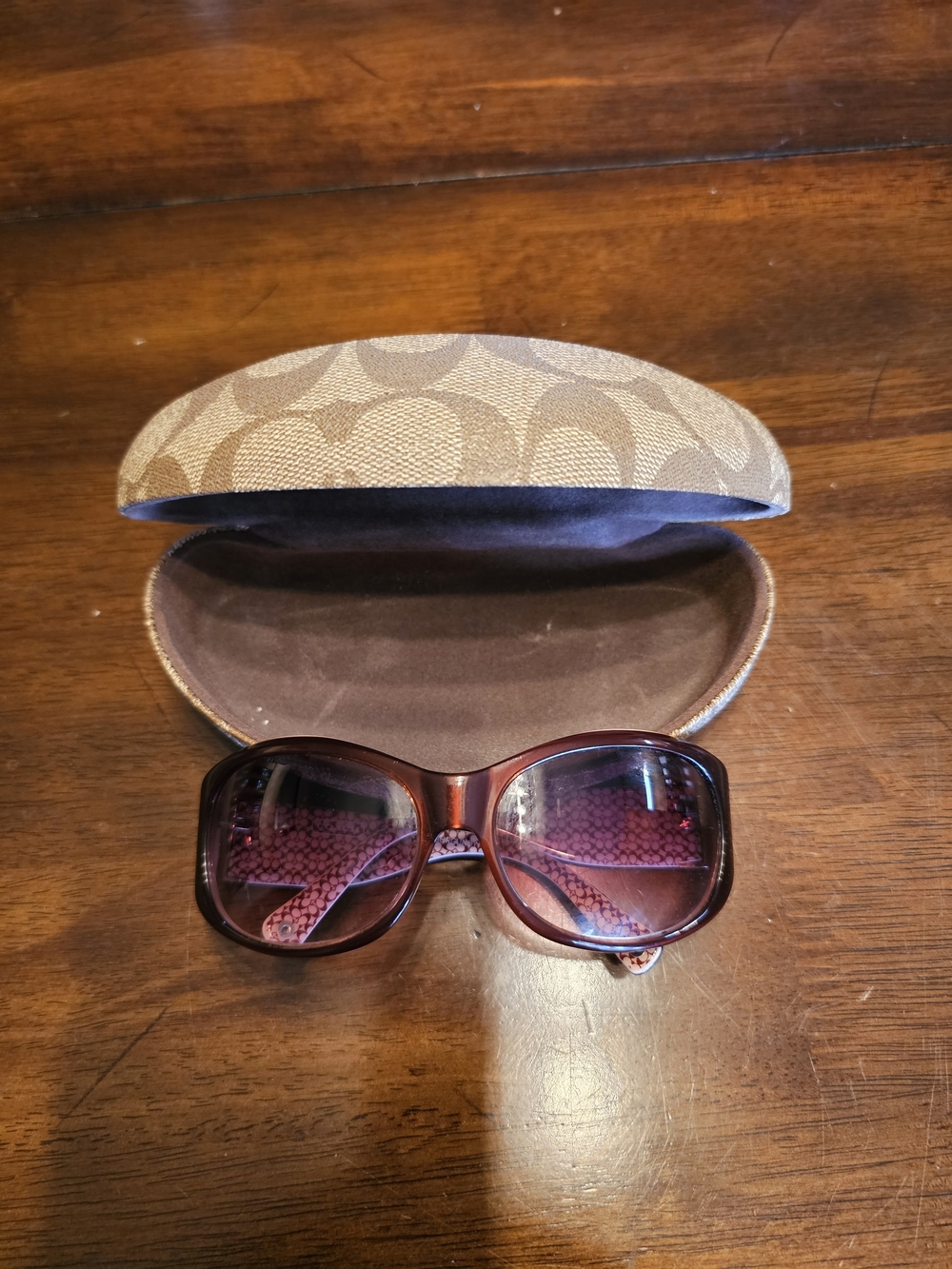 Coach Suzie S446 Burgundy Sunglasses with Case